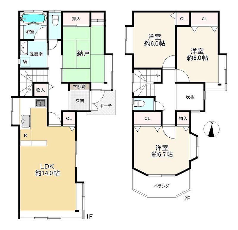 中古戸建 川口市弥平 間取り図