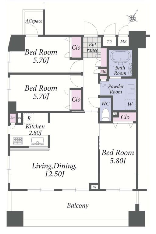コンフォラス鳩ヶ谷 間取り図