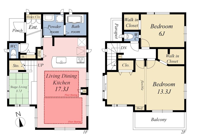 川口市安行領根岸 中古戸建て 間取り図