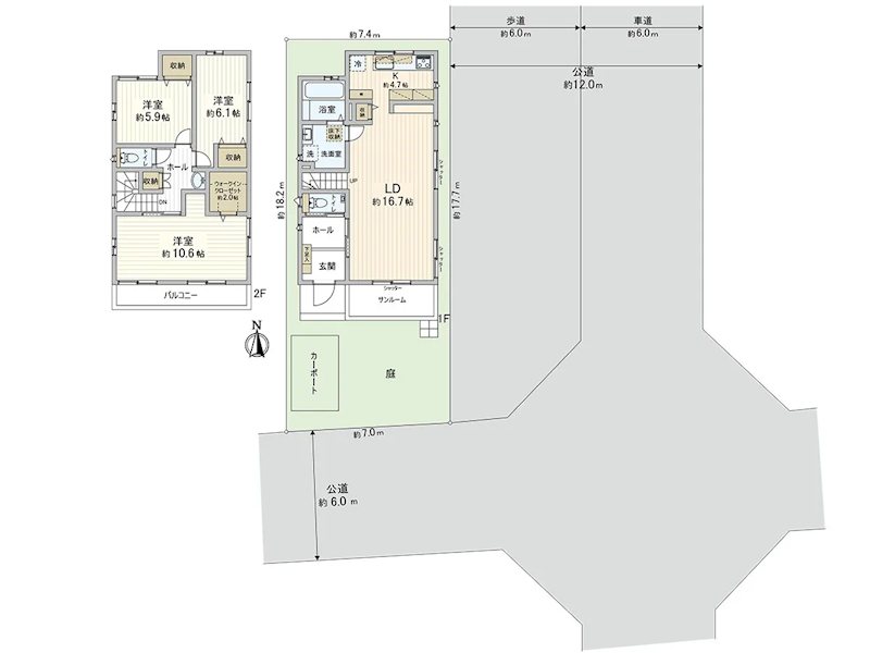 川口市戸塚6丁目 中古戸建て 間取り図