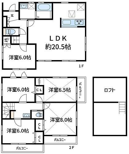 川口市安行領根岸 中古戸建て 間取り図
