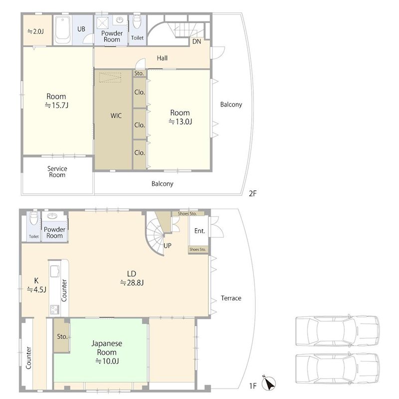 川口市朝日6丁目　中古戸建て 間取り図