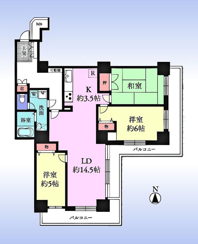 リプレ川口一番街6号棟 間取り図