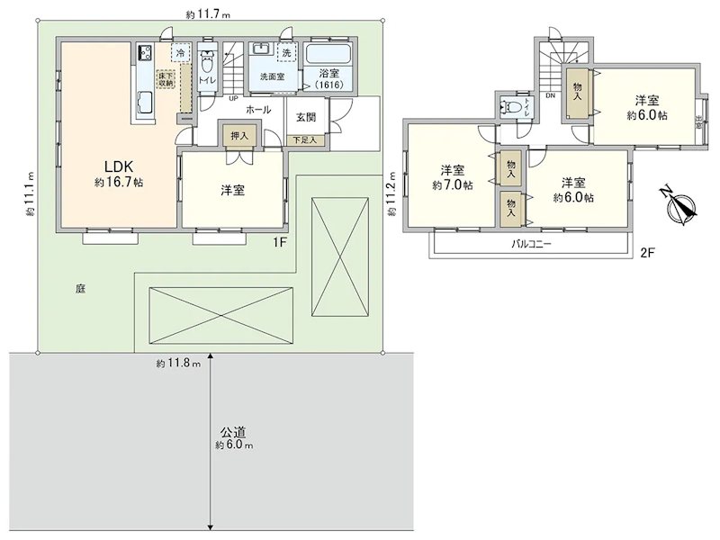 川口市戸塚４丁目 中古戸建て 間取り図