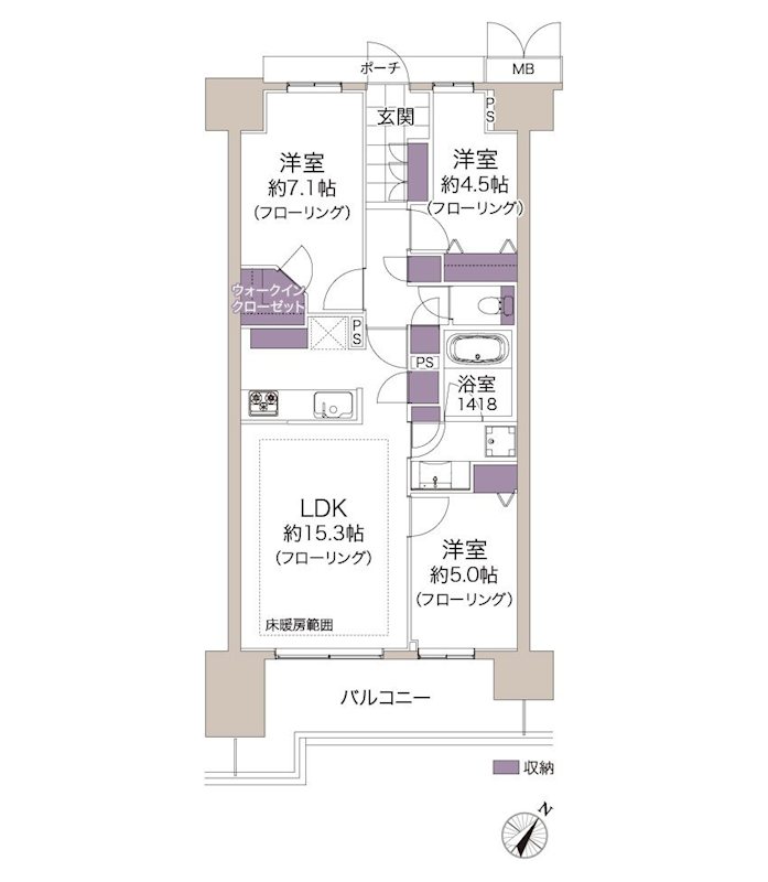 ルピアコート鳩ヶ谷本町 間取り図