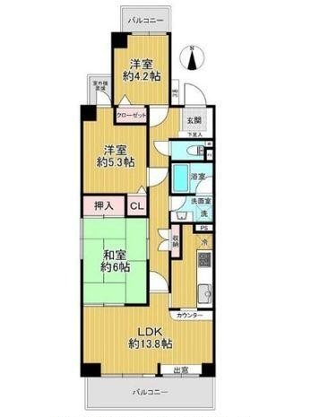 レクオス西川口 間取り図