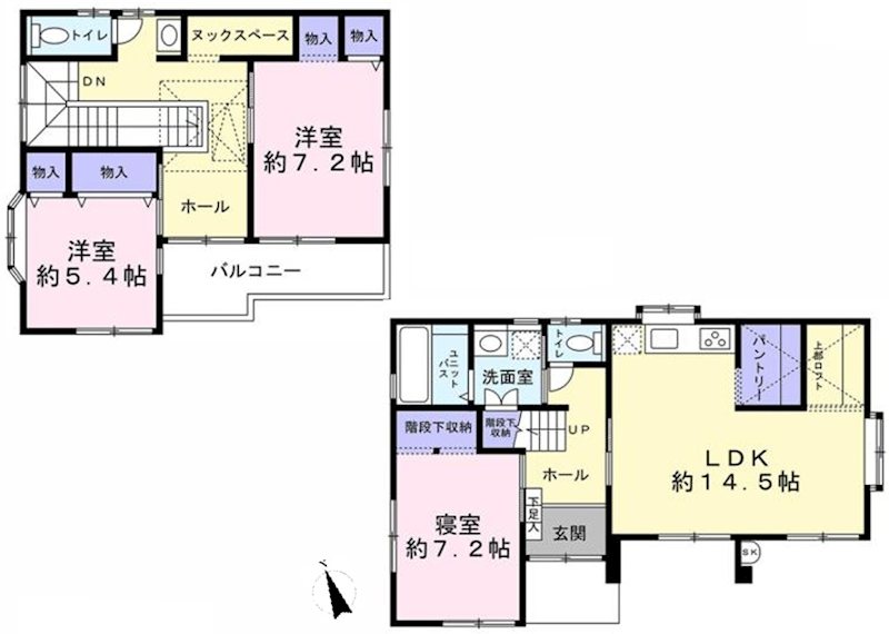 榛松3丁目　中古戸建 間取り図