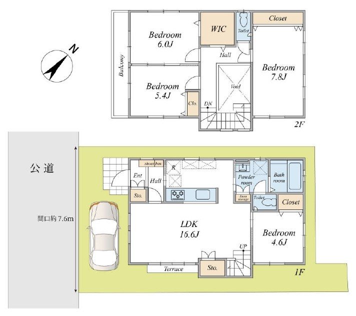 川口市三ツ和　中古戸建て 間取り図