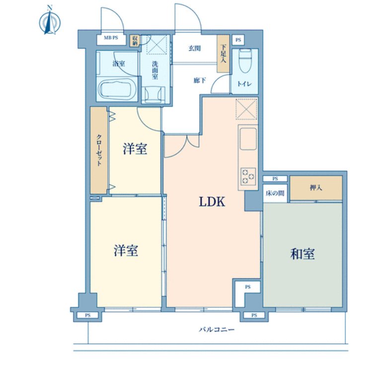 ライオンズマンション川口原町 間取り図