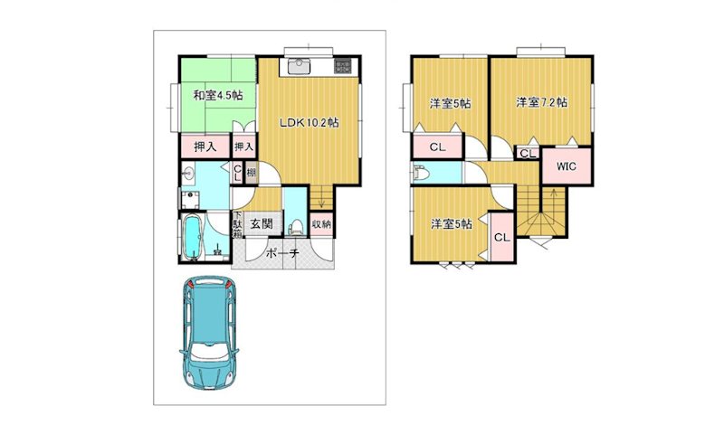 川口市赤井３丁目　中古戸建て 間取り図