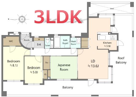 デュオ川口青木公園 間取り図