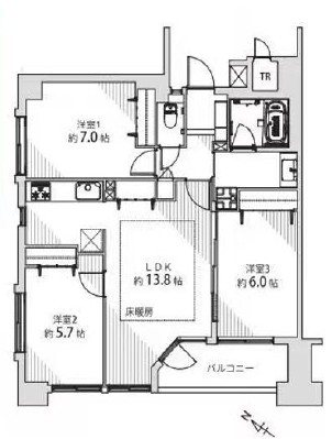 リヴェール西川口 間取り図