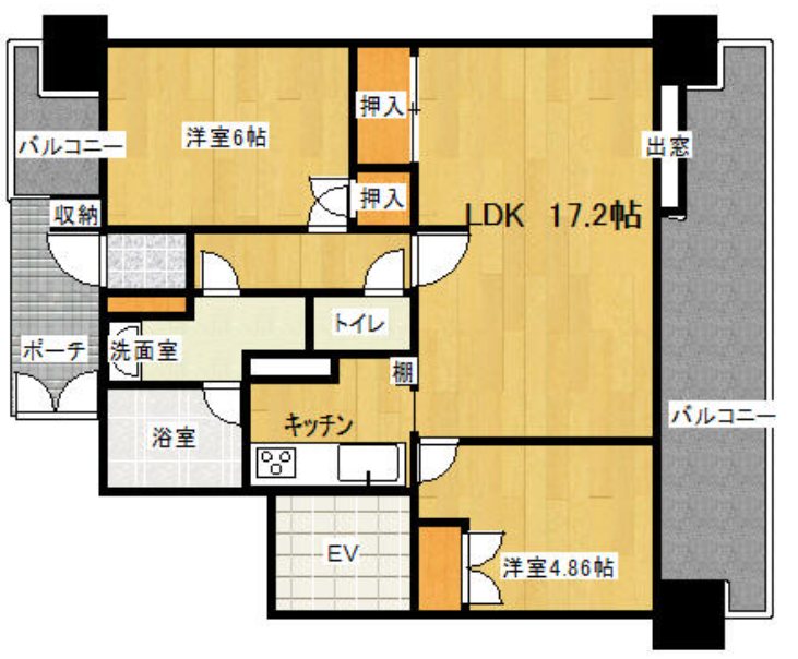 マイキャッスル中青木公園 間取り図