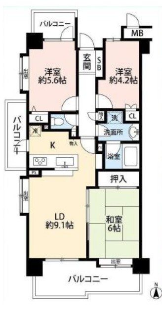 川口第３ローヤルコーポ 間取り図