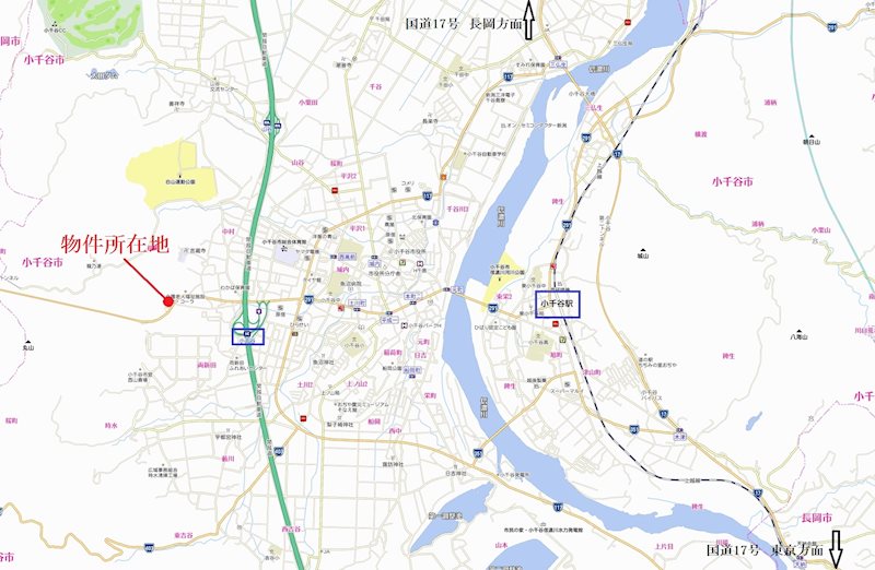 小千谷市桜町　事業用土地 現地案内図