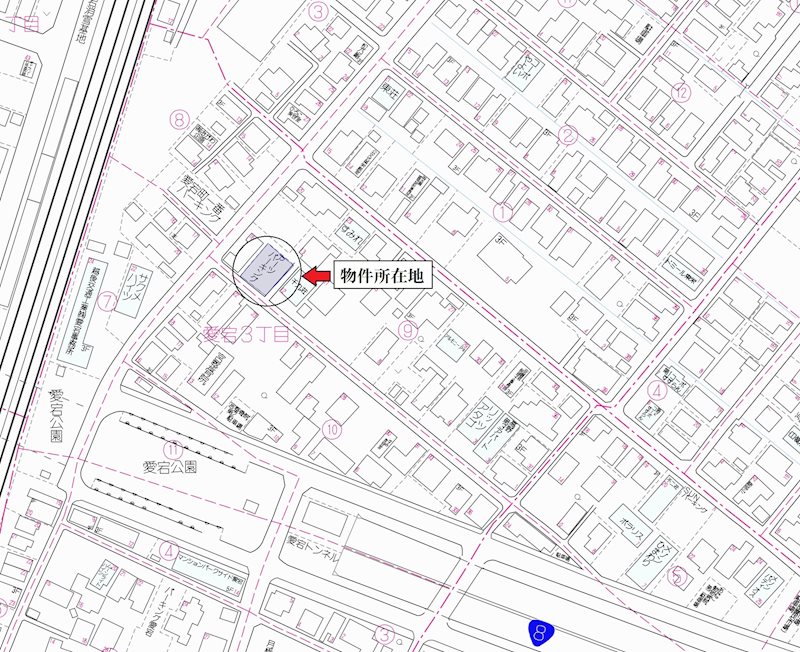 長岡市愛宕3丁目　売土地 間取図・土地図