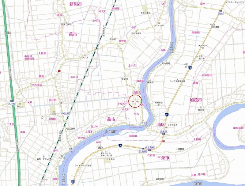 新潟市西蒲区上小吉　売土地 全体区画図