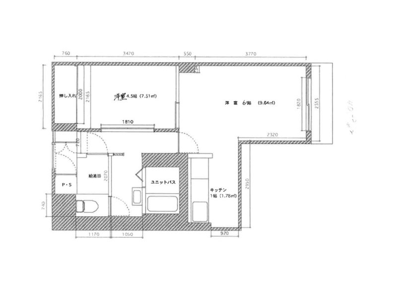 マンション南 間取図・土地図