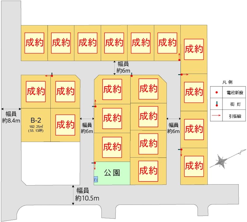 グリーンヒルズ笈ケ島　B-2 間取図・土地図