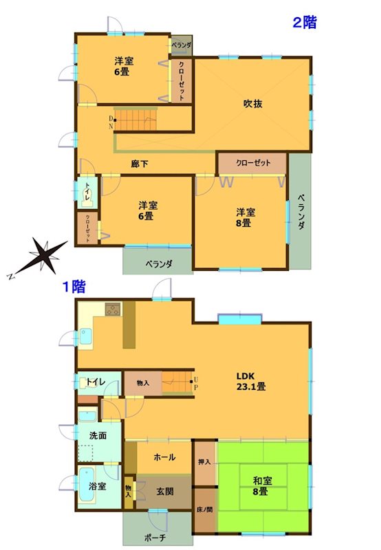 青葉台３丁目　中古住宅 間取図・土地図
