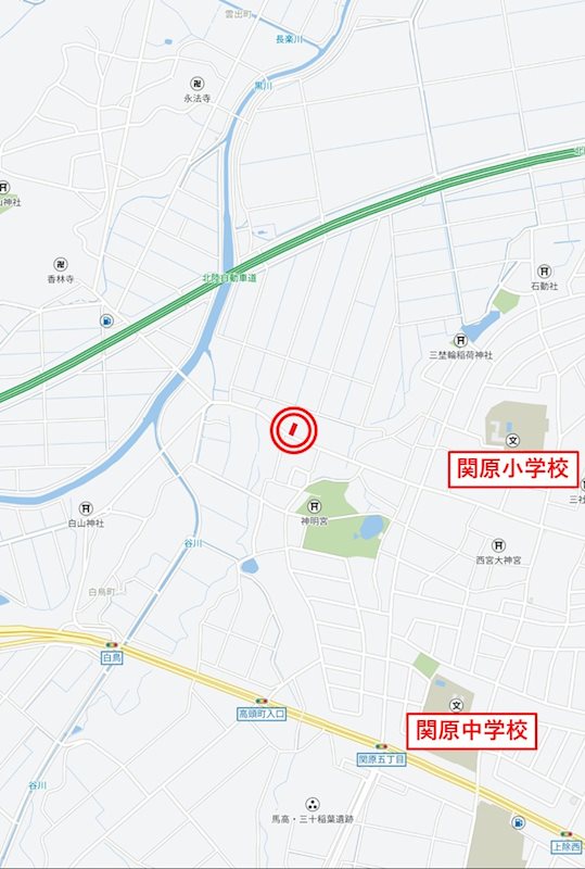 関原町3丁目　売土地 交通アクセス図