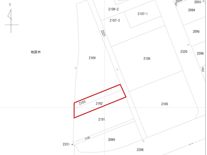 上前島二丁目　売土地 間取図・土地図