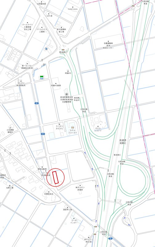 売土地　新潟市西蒲区漆山 間取図・土地図