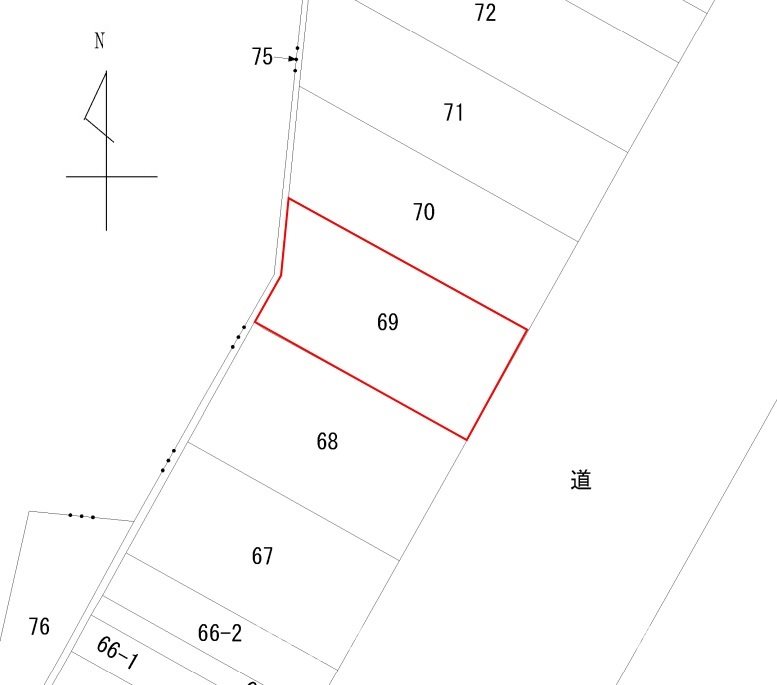 南町1丁目69土地 間取図・土地図