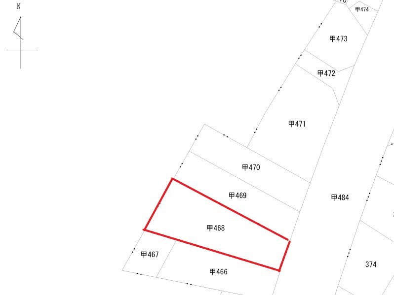 関原町三丁目甲468番　売土地 間取図・土地図