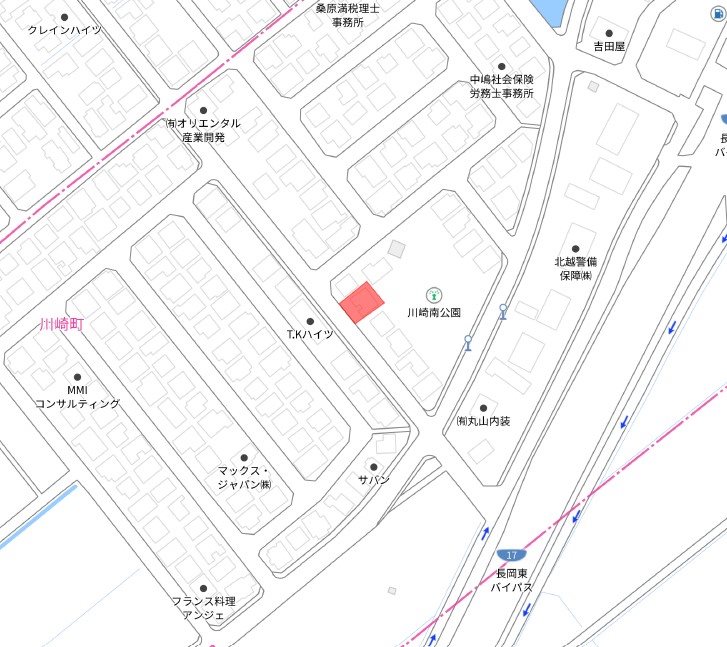 川崎町　中古住宅 間取図・土地図