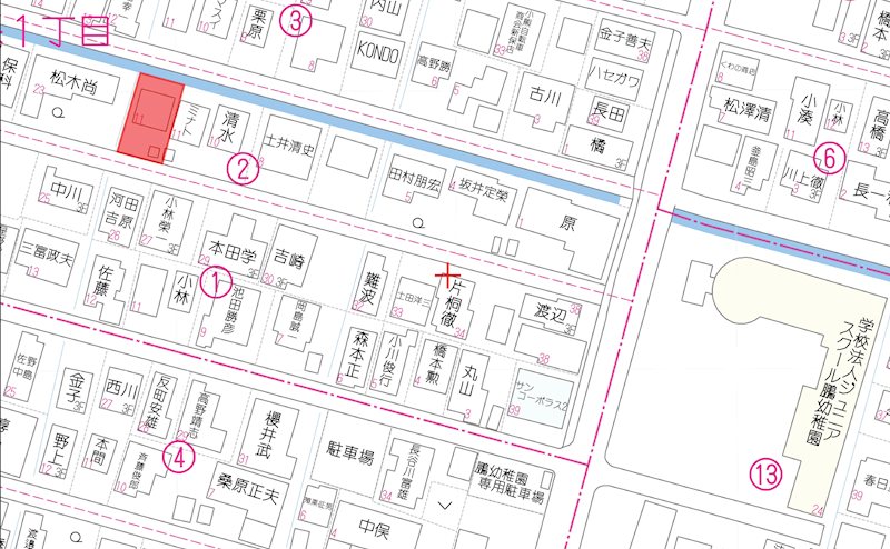 新潟県長岡市新保１丁目 間取図・土地図