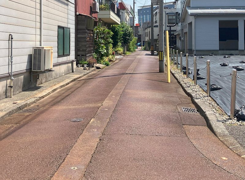 柏町二丁目　売土地 現地写真（前面道路含む現地写真）