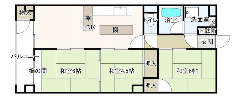 開公マンション 間取図・土地図
