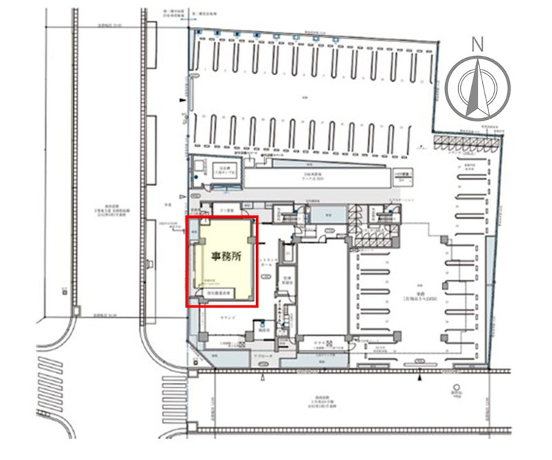 サーパス古正寺中央公園　事務所区画 間取図・土地図