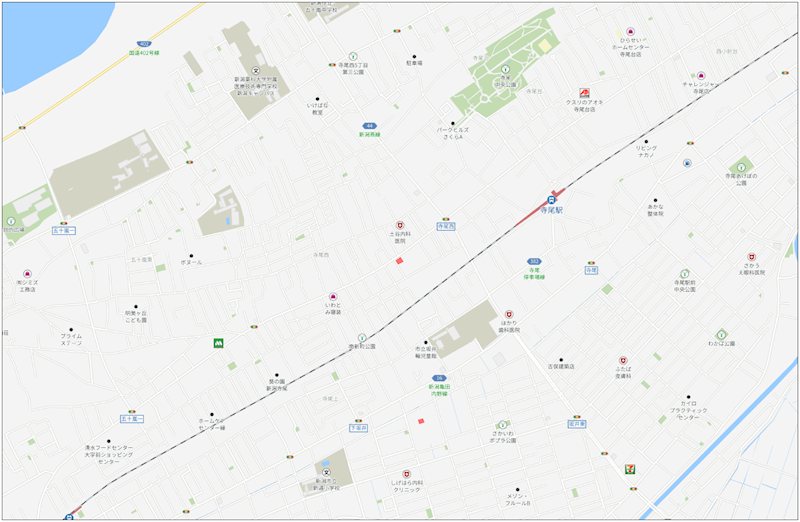 新潟市西区寺尾上４丁目土地 間取図・土地図