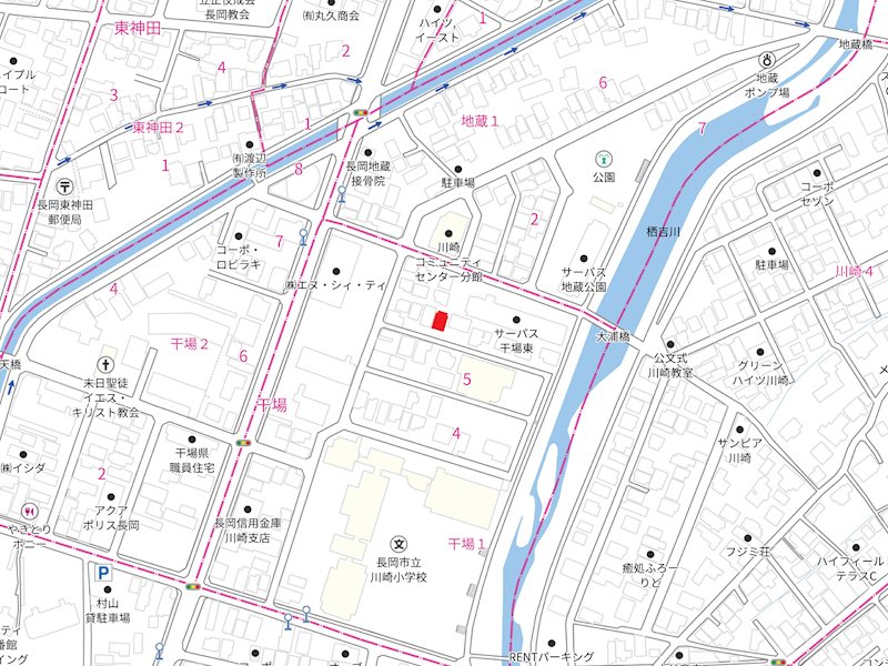 干場１丁目　売土地 現地案内図