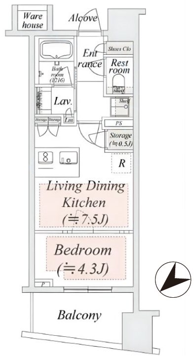 プラウド渋谷東 間取図・土地図