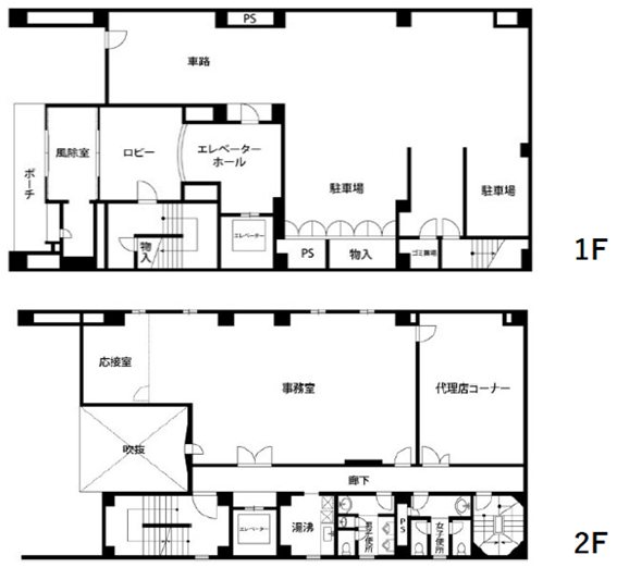 長岡市柏町2丁目　収益ビル 間取図・土地図