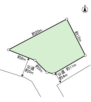 藤枝市岡部町岡部　売土地 間取図・土地図