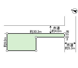 曲金七丁目　売土地 間取図・土地図