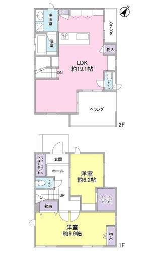 大岩2丁目中古戸建 間取図・土地図