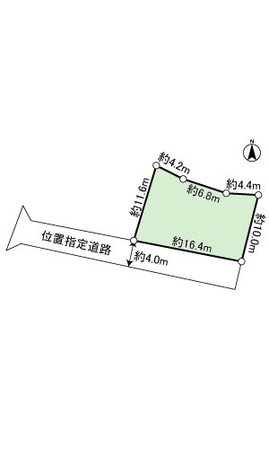 島田市元島田 古家付き土地 間取図・土地図