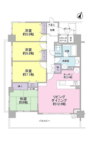 ファミール幸町 間取図・土地図