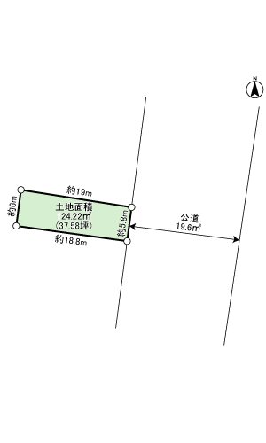 沼津市西条町　土地 間取図・土地図