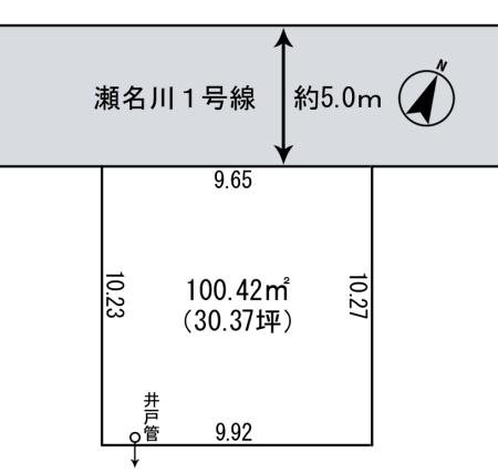 静岡市葵区瀬名川二丁目　売土地 間取図・土地図