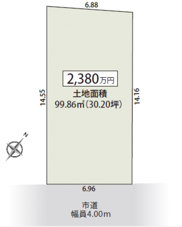 清水区草薙一丁目　土地 区画図