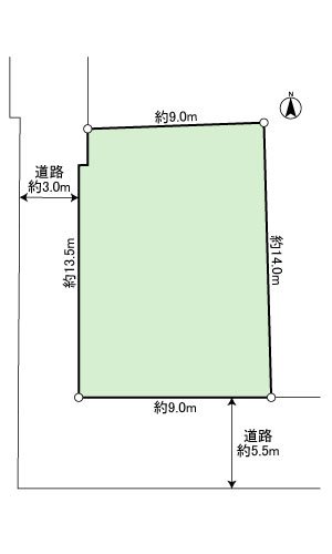 静岡県焼津市北新田 間取図・土地図