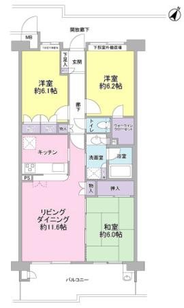 シャリエ三島松が丘 間取図・土地図