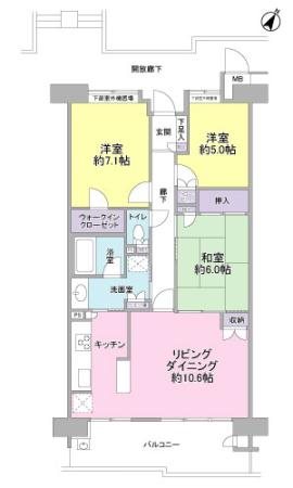 シャリエ三島松が丘 間取図・土地図