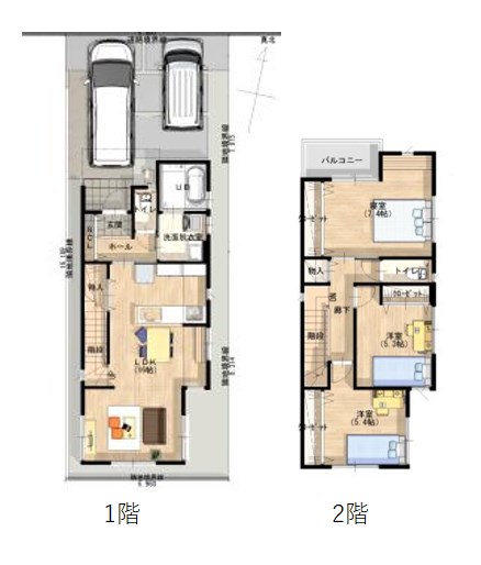 【静鉄不動産】エバースクエア大岩三丁目　２号地 間取図・土地図
